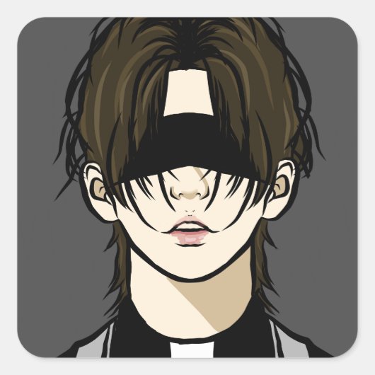 sinful desire quadratischer aufkleber (Vorderseite)