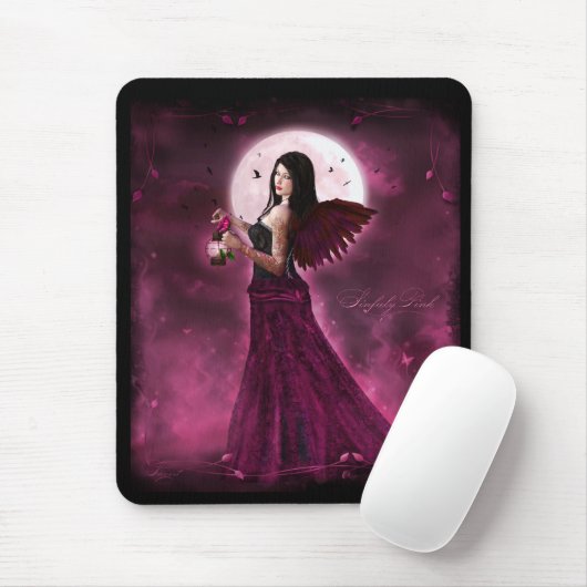 Sinfuly Rosa Mousepad (Mit Mouse)