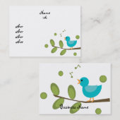 Sing-a-Song Bird Visitenkarte (Vorne/Hinten)