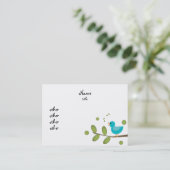 Sing-a-Song Bird Visitenkarte (Stehend Vorderseite)