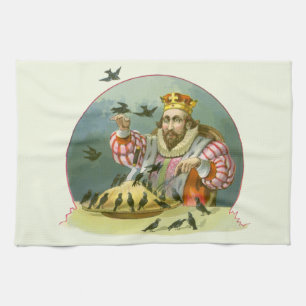 Sing a Song of Sixpence, Vintage Kinderreim Geschirrtuch