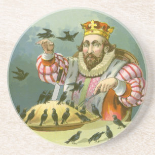 Sing a Song of Sixpence, Vintage Kinderreim Sandstein Untersetzer