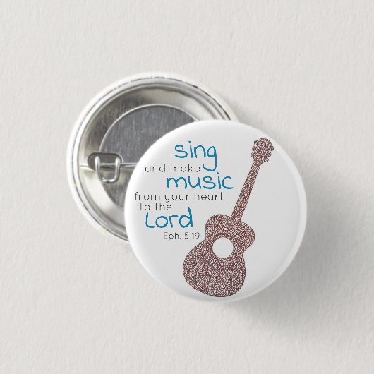 "Sing and Make Music..." Guitar Button (Vorne & Hinten)