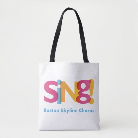 Sing-Boston Skyline Chorus Tasche Canvas Bag (Vorderseite)