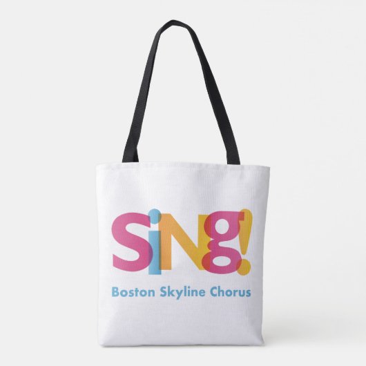 Sing-Boston Skyline Chorus Tasche Canvas Bag (Rückseite)