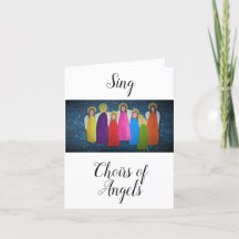 Sing Choirs of Angels Portrait Weihnachtskarte