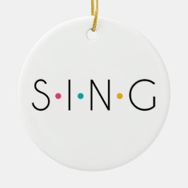 Sing Colored Dots Singer Keramik Ornament