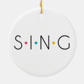 Sing Colored Dots Singer Keramik Ornament (Hinten)