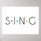 Sing Colored Dots Singer Poster (Vorne)