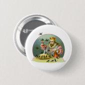 Sing ein Lied von sechs Pence, altes Kinderreim Button (Vorne & Hinten)