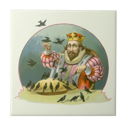 Sing ein Lied von Sixpence, Vintages Kinderzimmer Fliese (Vorderseite)