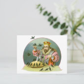 Sing ein Lied von Sixpence, Vintages Kinderzimmer Postkarte (Stehend Vorderseite)