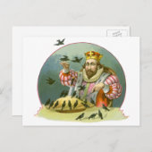 Sing ein Lied von Sixpence, Vintages Kinderzimmer Postkarte (Vorne/Hinten)