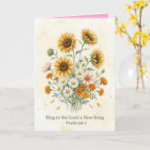 Sing ein neues Lied Karte (Gelbe Blume)