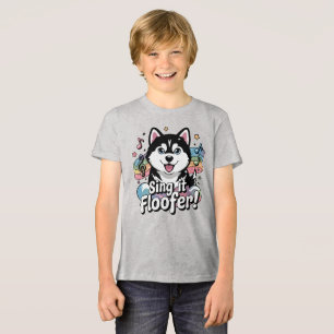 Sing es, Floofer! Kawaii Husky Howling Tri-Blend Shirt