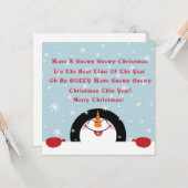 Sing! Es schneebedeckte Weihnachten Karte (Vorderseite/Rückseite Beispiel)