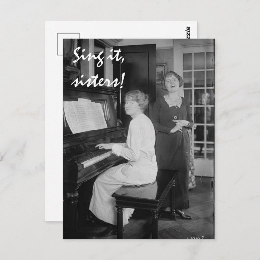 Sing es, Schwestern Postkarte (Vorne/Hinten)