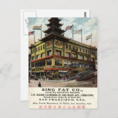 Sing Fat Chinatown San Francisco 1915 Vintag Postkarte (Vorne/Hinten)