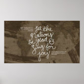 Sing for joy bible verse Psalm 67:3-4 Poster (Vorne)