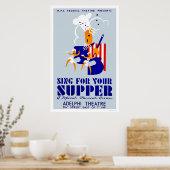 Sing for Supper Musical 1939 WPA Poster (Küche)