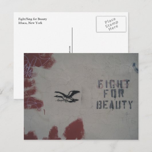 Sing für Schönheit Postkarte (Vorne/Hinten)