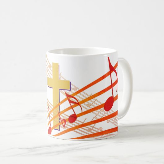 SING HALLELUJAH CHRIST IST RISEN Christlich Ostern Kaffeetasse (VorderseiteRechts)