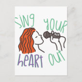 Sing & Heart Out Postkarte (Vorderseite)