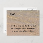 SING Inspiration Postcard Sand Beach Rumi Postkarte (Vorne/Hinten)