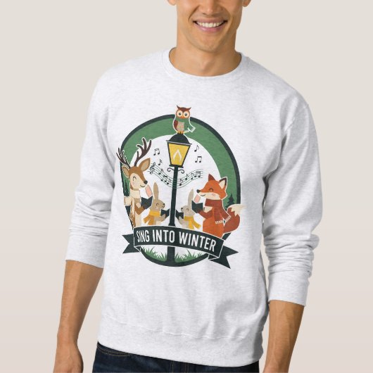 Sing Into Winter (2) Woodland Choir Kunst Sweatshirt (Vorderseite)