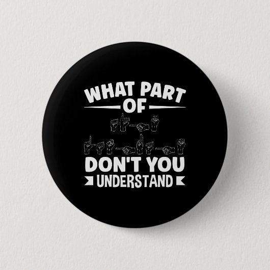 Sing Language Asl Teacher Asl Alphabet Pub Button (Vorderseite)