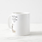 Sing Lob dem Herrn Psalm 105:2 Vogel Schrift Kaffeetasse (Vorderseite Links)