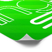 Sing; Neon Green Stripes Poster (Ecke)