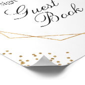 Sing Our Guestbook Tropical Floral Geometric Sign Poster (Ecke)