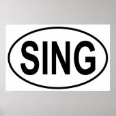 Sing Oval Poster (Vorne)