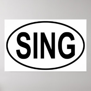 Sing Oval Poster