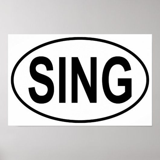 Sing Oval Poster (Vorne)