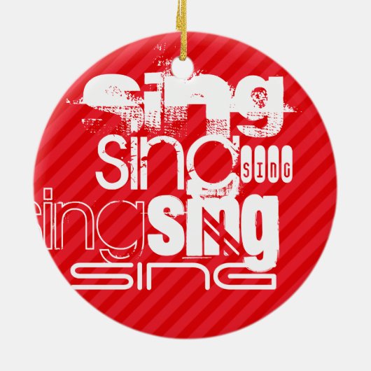 Sing; Rote Streifen Keramikornament (Hinten)