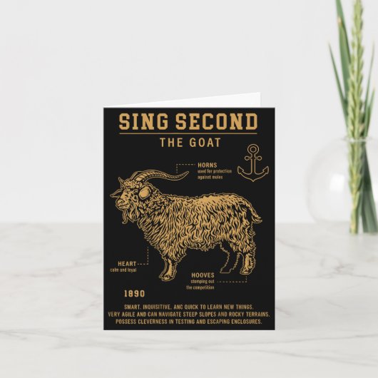 Sing Second The Goat (auf dem Rücken) Karte (Vorderseite)
