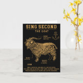 Sing Second The Goat (auf dem Rücken) Karte (Gelbe Blume)