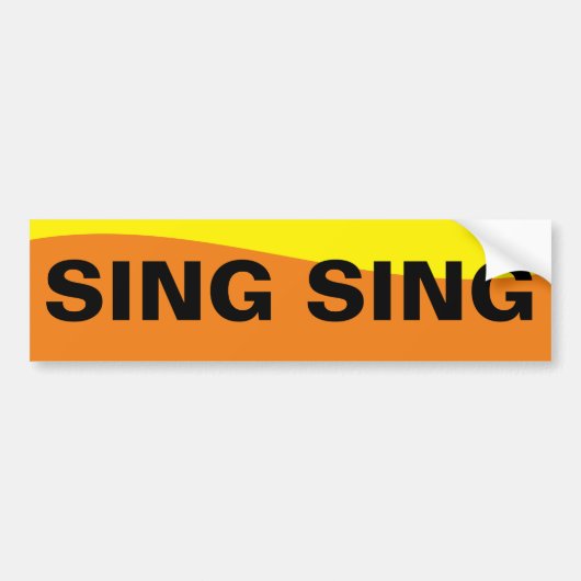SING SING AUTOAUFKLEBER (Vorne)
