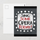 Sing some Opera Today Postcard Postkarte (Vorne/Hinten)