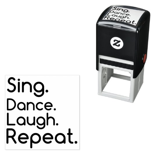 SING TANCE LAUGH REPEAT PERMASTEMPEL (Beispiel)