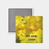 Sing. Tanz. Magnet Gelbe Iris-Blume (Vorderseite/Rückseite)