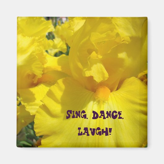 Sing. Tanz. Magnet Gelbe Iris-Blume (Vorne)