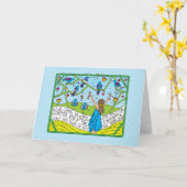 Sing wie die Vögel Sing_Greeting-Karte Karte (Gelbe Blume)