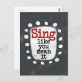Sing, wie du es Gemein Postkarte (Vorne/Hinten)