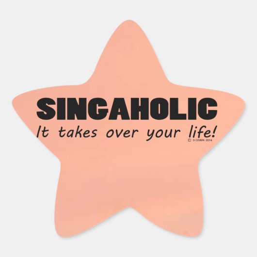 Singaholic Life Star Sticker (Vorderseite)