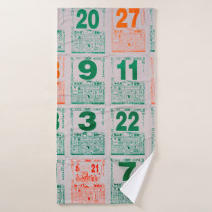 Singapore-21 JUL 2019:Vintage Chinese calendar pap Badehandtuch