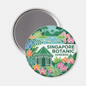 Singapore Botanischer Garten Singapur Magnet (Vorderseite/Rückseite)