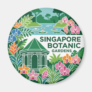 Singapore Botanischer Garten Singapur Magnet
